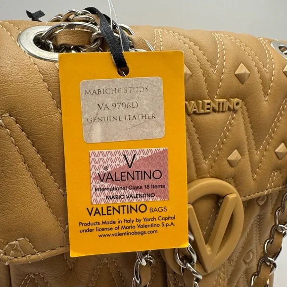 Valentino Tan Quilted Shoulder Bag - Picture 8 of 10